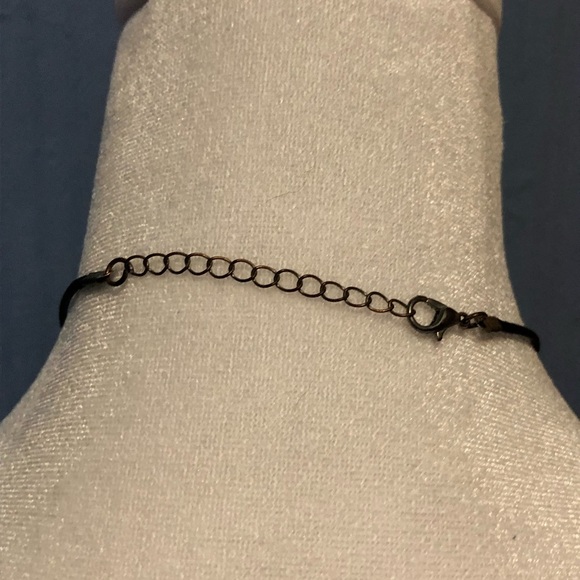 Marble heart necklace in black and brown - Picture 2 of 2